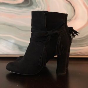 Black Suede Booties